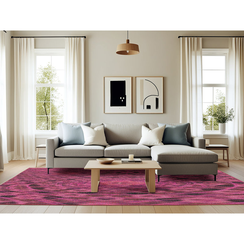 Tapis 100% à motif lavable à la machine 169, Rectangle 6 pi x 9 pi