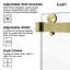 Porte de douche coulissante double sans cadre l 50 à 55 po x H 72 po avec verre trempé transparent de 3/8 po (10 mm), film incassable et localisateur de trous d'installation-132801632