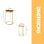 Dela 2-Piece Nesting Tables Gold Frame Living Room Furniture Sets Side End Tables