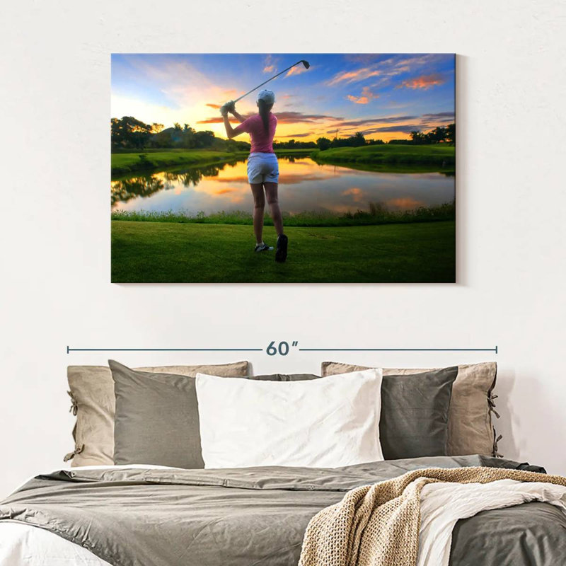 Sireci Golfer Girl, 32" H x 48" W