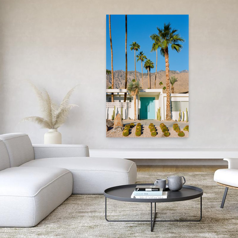 Palm Springs Architecture VII on Film Abstract Contemporary Architecture, art mural, H 60 po x l 40 po