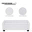 Banc de rangement rectangulaire en similicuir