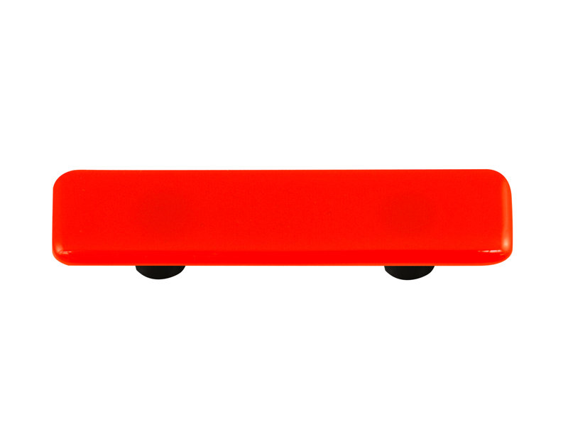 Poignée barre 3 po Solids, Orange transparent / noir