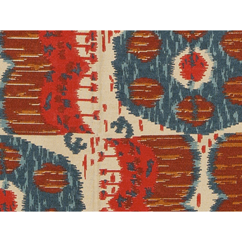 Tapis rectangulaire en laine à tissage plat