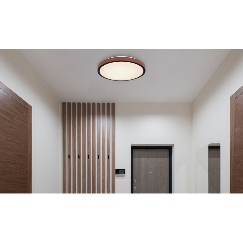 Eamor Flush Ceiling Light, Brown
