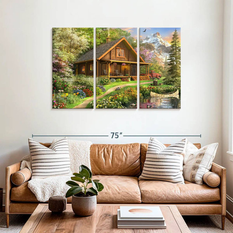 Lilie Log Cabin Home, H 36 po x l 57 po