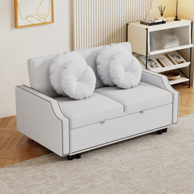 Saivon 54.7'' Upholstered Reclining Sleeper Sofa