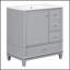 Meuble-lavabo gris de 30 pouces avec lavabo, porte à fermeture en douceur et beaucoup de rangement pour les salles de bain modernes-2064848997