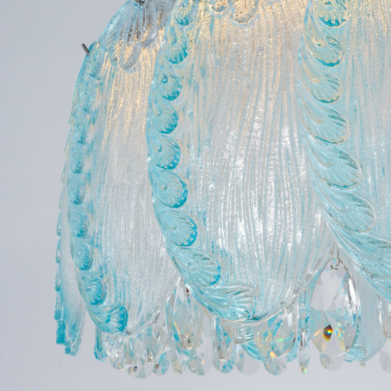 Lustre en cristal de luxe moderne avec ensemble de lumières DEL