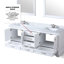 White Double Bath Vanity 80 In. W X 22 In. D, And 30 In. Mirrors-117984883