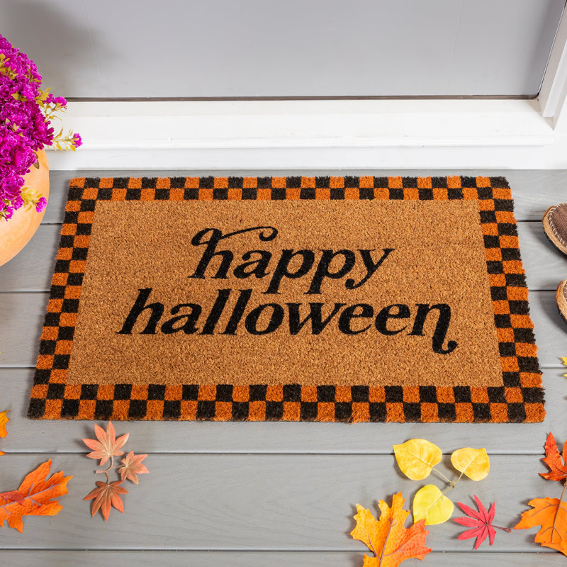 Tapis en fibre de coco Happy Halloween