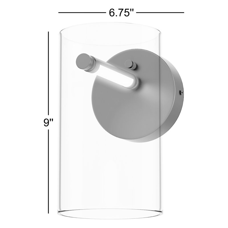 Maija LED Flush Mounted Sconce, Matte Black