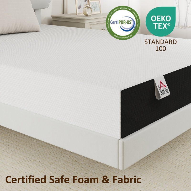 Matelas double, matelas en mousse à mémoire de forme de 8 pouces dans une boîte, ferme moyenne, 8", Lit double