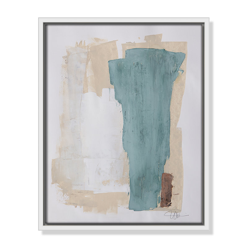 Hubbard Together We Work-II by - Floater Frame Print on Canvas, 15.5" H x 12.5" W x 2" D, White Framed