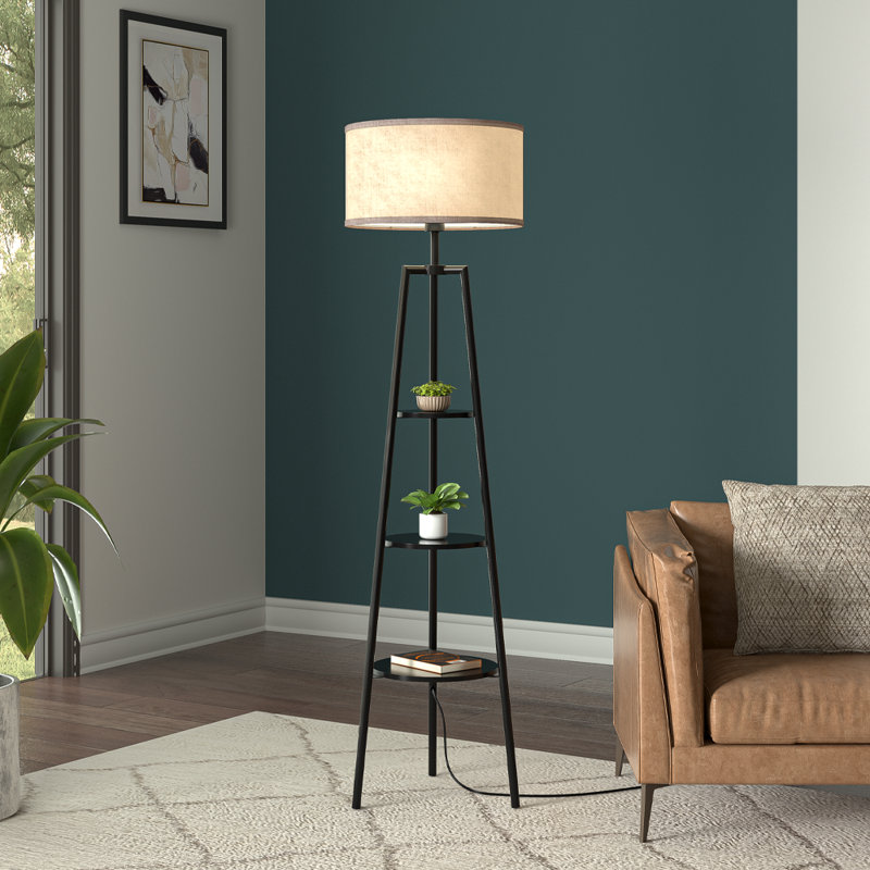Alpaugh 160Cm Black Column Floor Lamp