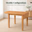Table de salle à manger extensible en bois moderne et peu encombrante, conception pliable dans des tons de bois naturel, 29-47 pouces pour 2-4 foyers
