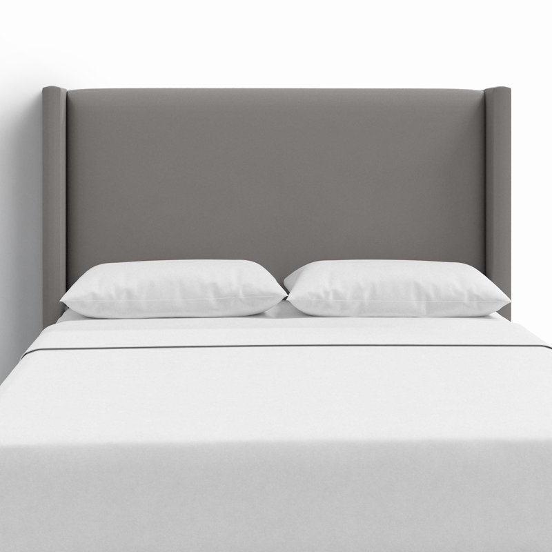 Hanson Upholstered Headboard, Twin, Classic Otter Performance Velvet