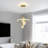 LED Ring Chandelier Lamp Ceiling Tiered Geometric Lighting With Acrylic Waterdrop Pendant-806144554-805609994