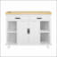 Îlot de cuisine extensible de 47 pouces avec rangement, prise de courant et conception mobile pour les cuisines modernes-748943502