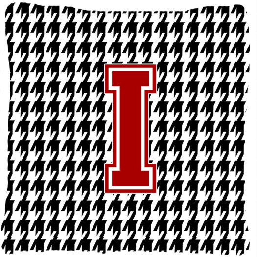 Monogramme Initial Houndstooth intérieur/extérieur Throw Pillow, I