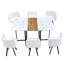 Ensembles de table de salle à manger modernes en acier avec motif en marbre, conception compacte pour la maison