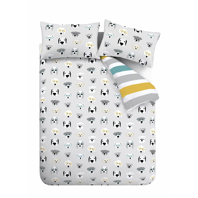 Cool Dogs Duvet Cover Set, 135 x 200cm Duvet Cover + 1 Standard Pillowcase