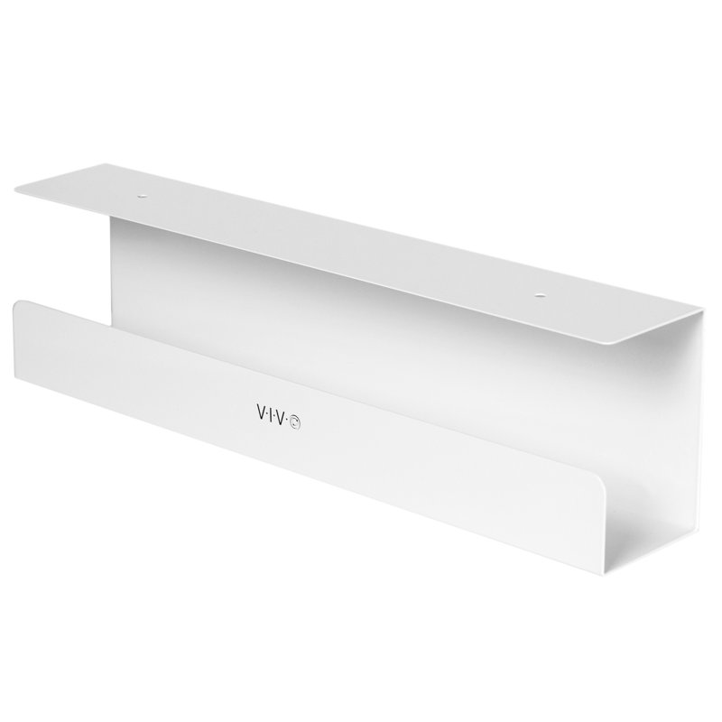White Under Desk Cable Management Tray