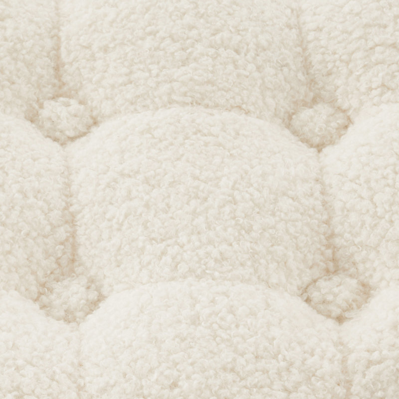 Modern Swivel Adjustable Height Accent Stool, Beige Boucle