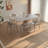 Rectangular Rock Slab Solid Wood Dining Table-594506510