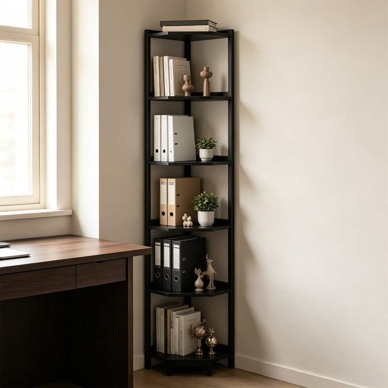 Tablette d'angle, bibliothèque d'angle, tablette verticale, 66" H x 11.8" W x 11.8" D