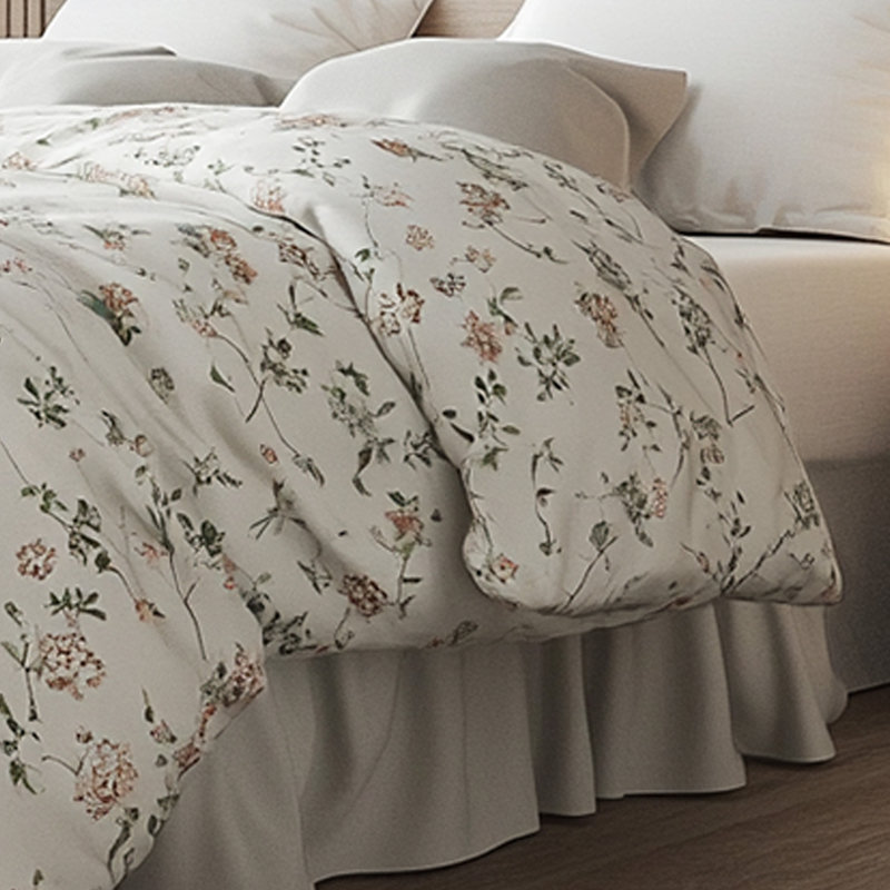 Delicate Floral Bed Skirt