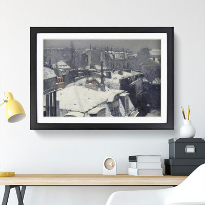 Rooftops in the Snow Vol.2 by Gustave Caillebotte - Framed Print