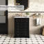 Meuble-lavabo de 24 po avec rangement pour porte d'armoire, construction moderne, lavabo brillant, tiroir et portes faciles à assembler, finition lisse contemporaine, lavabo en céramique, rangement organisé
