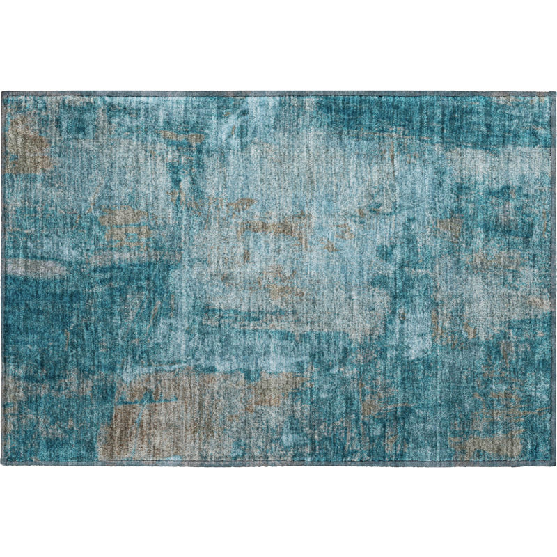 Premium Machine Washable Natoma AMF989 Abstract Rug, Rectangle 1 pi 8 po x 2 pi 6 po