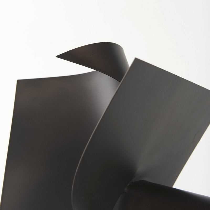Bishock Metal Abstract Sculpture, 11.81" H x 11.81" W x 11.81" D, Black