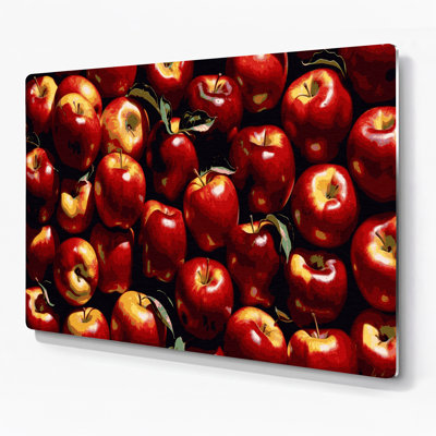 Art mural en métal «Fruit Apple Red»