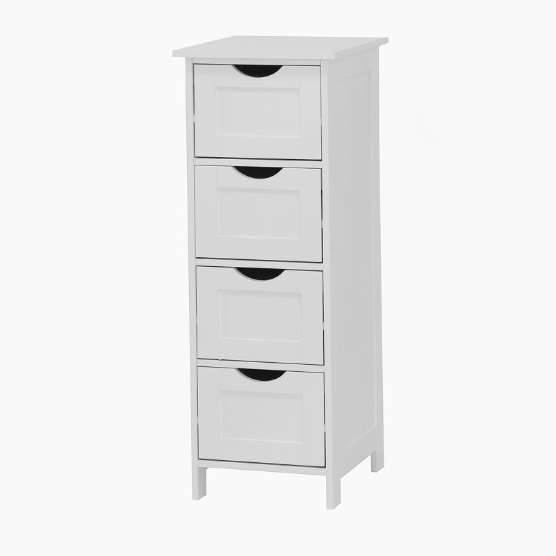 Armoire de rangement pour salle de bain, armoire autoportante avec tiroirs