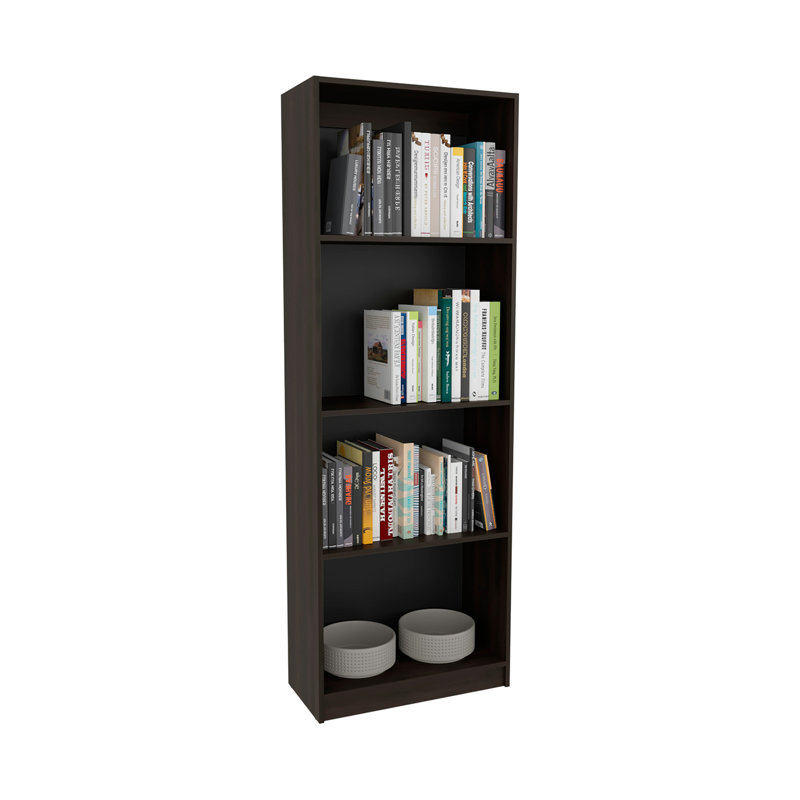 Bibliothèque à 4 tablettes Home, (4 tablettes) H 71,1 po x l 11,7 po x P 24,7 po, Noyer