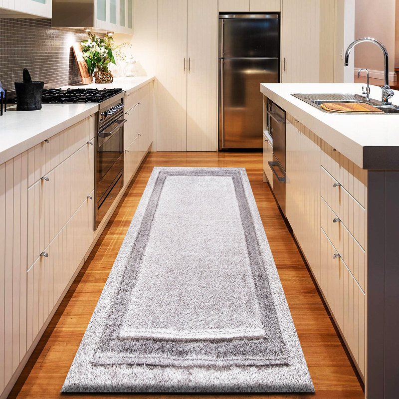 Yettem Solid Colour Shag Area Rug, Runner 60 x 220cm