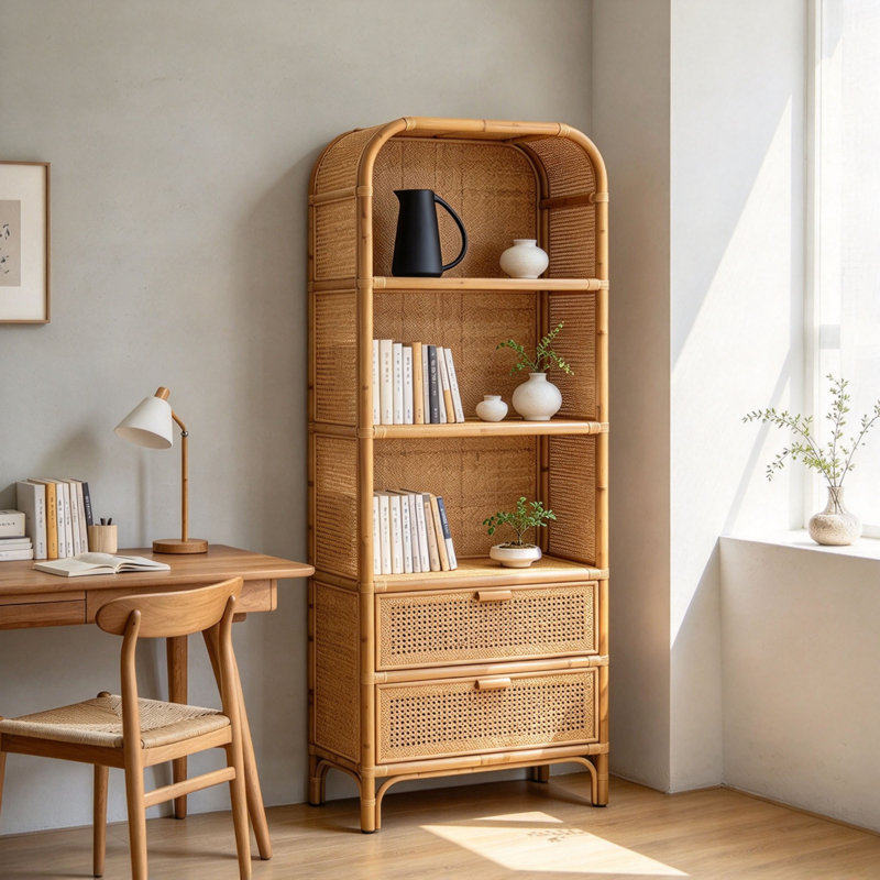 Japanese style simple display bookcase