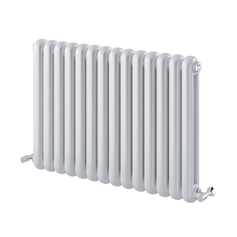 Horizontal Oval Panel Radiators, White, 60 cm H x 86 cm W x 10 cm D