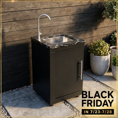 Akoah Outdoor Kitchen SS304 Stainless Steel Freestanding Sink Cabinet