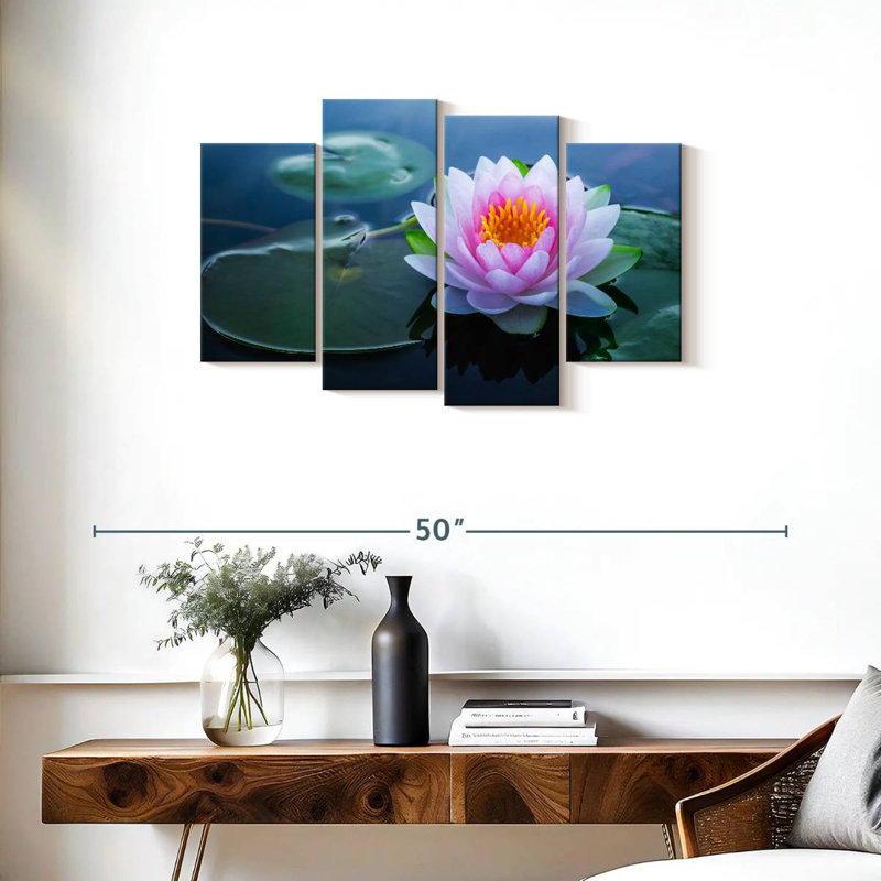 Harnek Delicate Lotus Flower, 22" H x 36" W