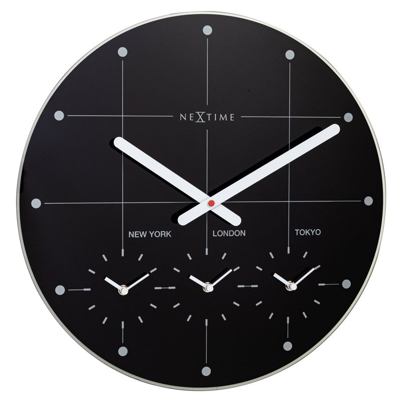 Glass Wall Clock, Black