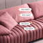 Coussin modulaire 100% polyester rose et noir