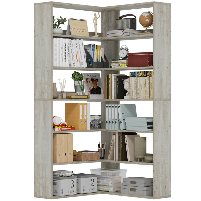 Étagère à livres H 70,9 "x l 35,2" Amertown, Beige / érable