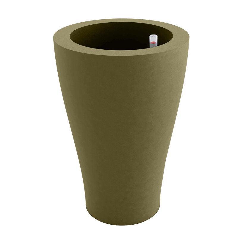 Curvada Resin Pot Planter, 39.25" H x 21.75" W x 21.75" D, Steel