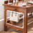 Nut-brown Rectangular Solid Wood with 2 drawers desk-1415149427