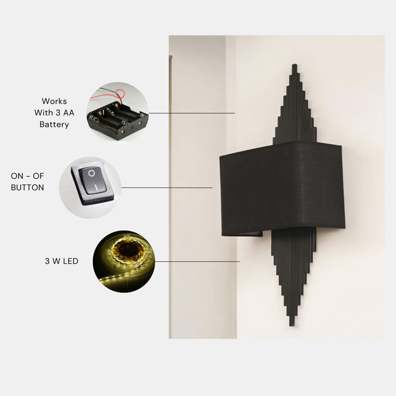 Belvilus LED Wallchiere, Black
