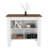 Kitchen Island, Kitchen Table 35" H, Four Legs, Three Open Storage Shelves-539576584